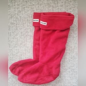 Tall Red Hunter Welly Rainboot Socks Size 5-7